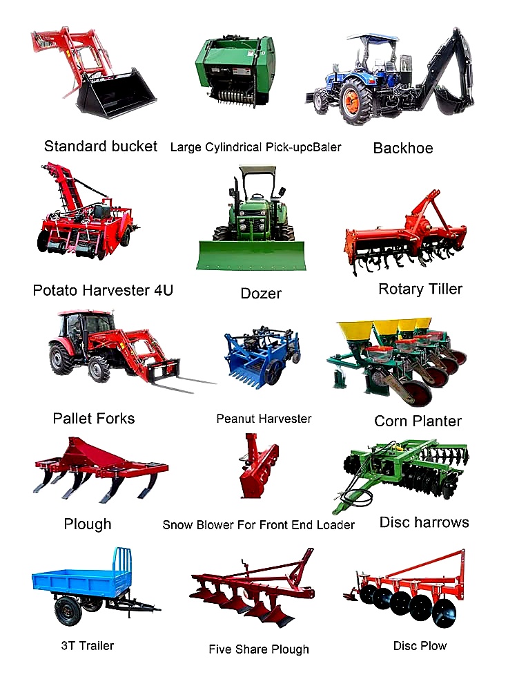Agricultural machinery collage