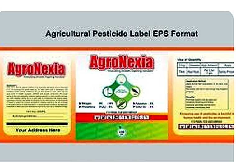 Agricultural pesticide label template