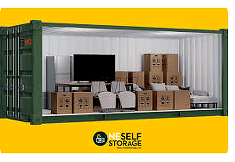 Self storage container interior